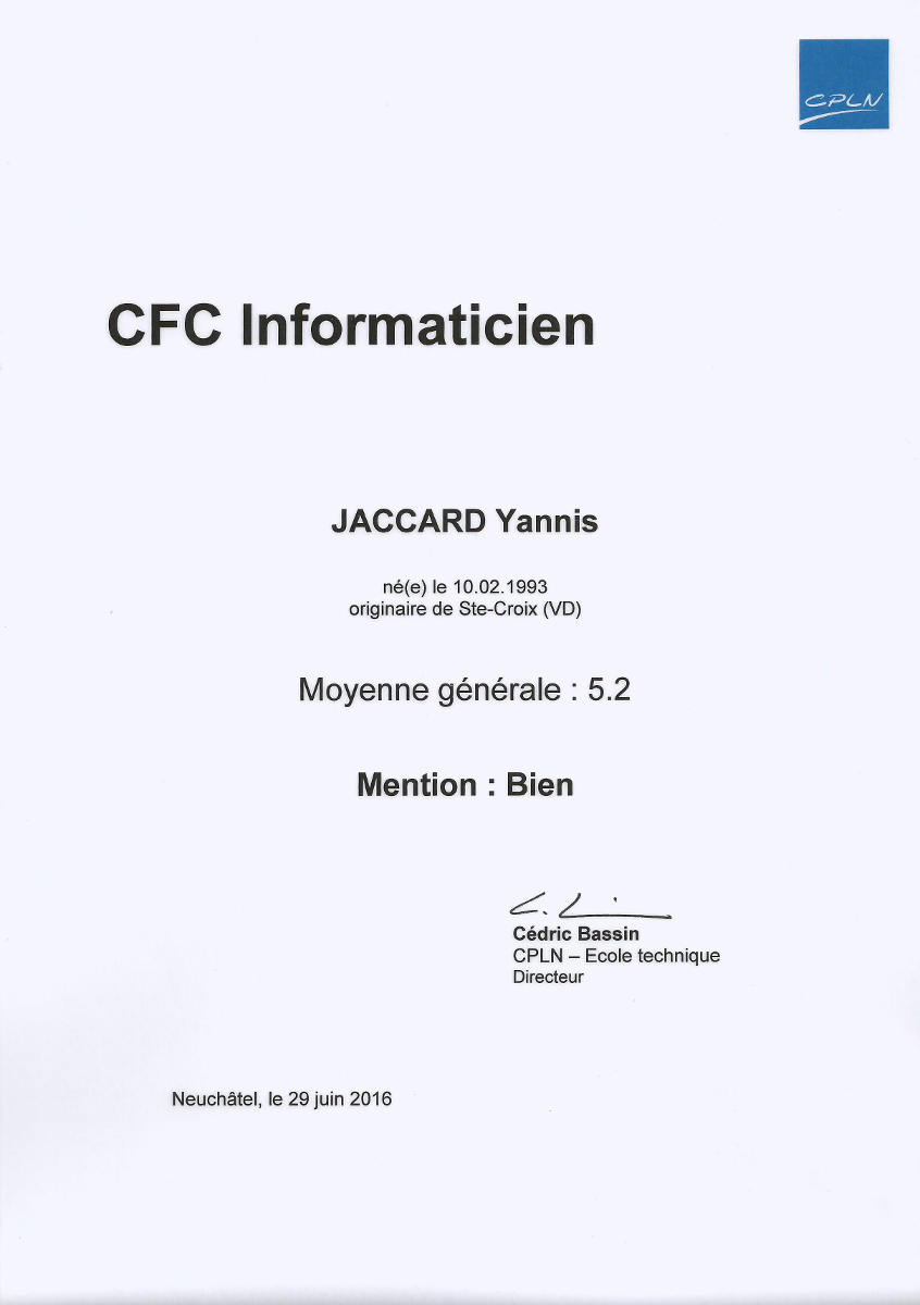 5.2/6 | Mention obtenue à l'achévement